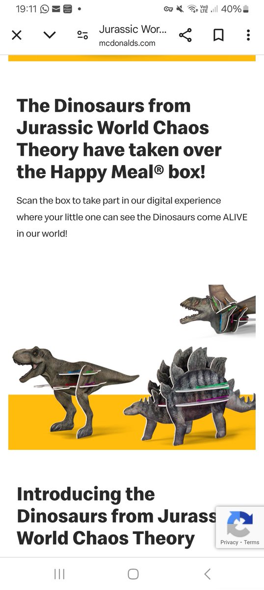 Hello <a href="/McDonaldsUK/">McDonald's UK</a> I work in school with an autistic child who is OBSESSED with dinosaurs and jurassic park, so your happy meal toys have been VERY popular.  Can I buy the dinosaurs without buying a happy meal? Thanks 😊
