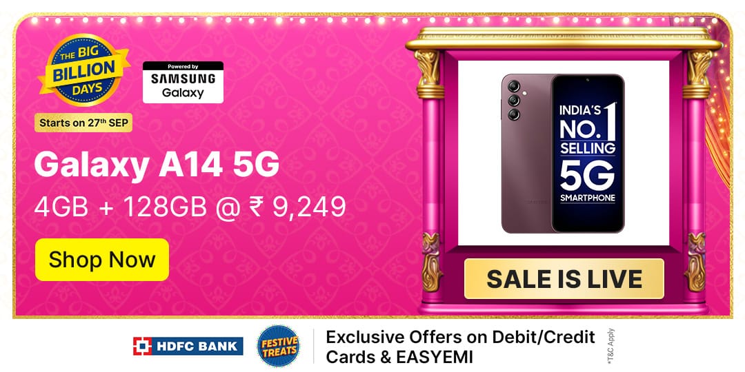 The price of #GalaxyA14 that I told you guys in my video is further reduced to ₹9249. Makes it an even better deal. Check out on Flipkart.