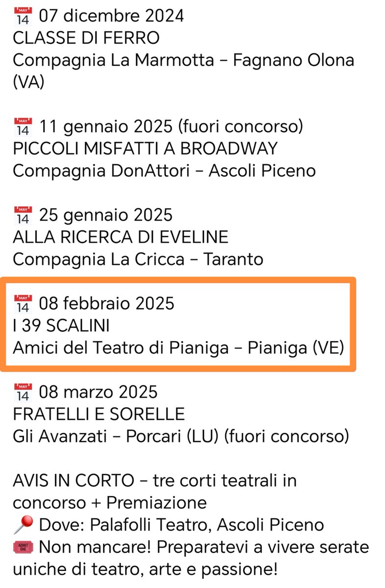 APianiga's tweet photo. Ci abbiamo provato 12 volte, in giro per l'Italia, senza esito.
Alla 13ma ci siamo riusciti: ci hanno SCELTO, e con i nostri "🪜39 SCALINI🪜" siamo tra i SEI "Ascolani" partecipanti (tra una sessantina di candidati) ad un concorso NAZIONALE.
Se è un sogno🤩, non svegliateci! https://t.co/WpVdOcuTjC