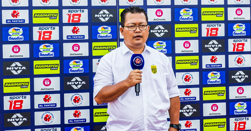 IndSuperLeague's tweet photo. "It was going to be a tough game and it went as a tough game.."

Here is what @HydFCOfficial head coach @SingtoThangboi had to say on their defeat to @RGPunjabFC 🗣

#PFCHFC #ISL #LetsFootball #HyderabadFC #ThangboiSingto