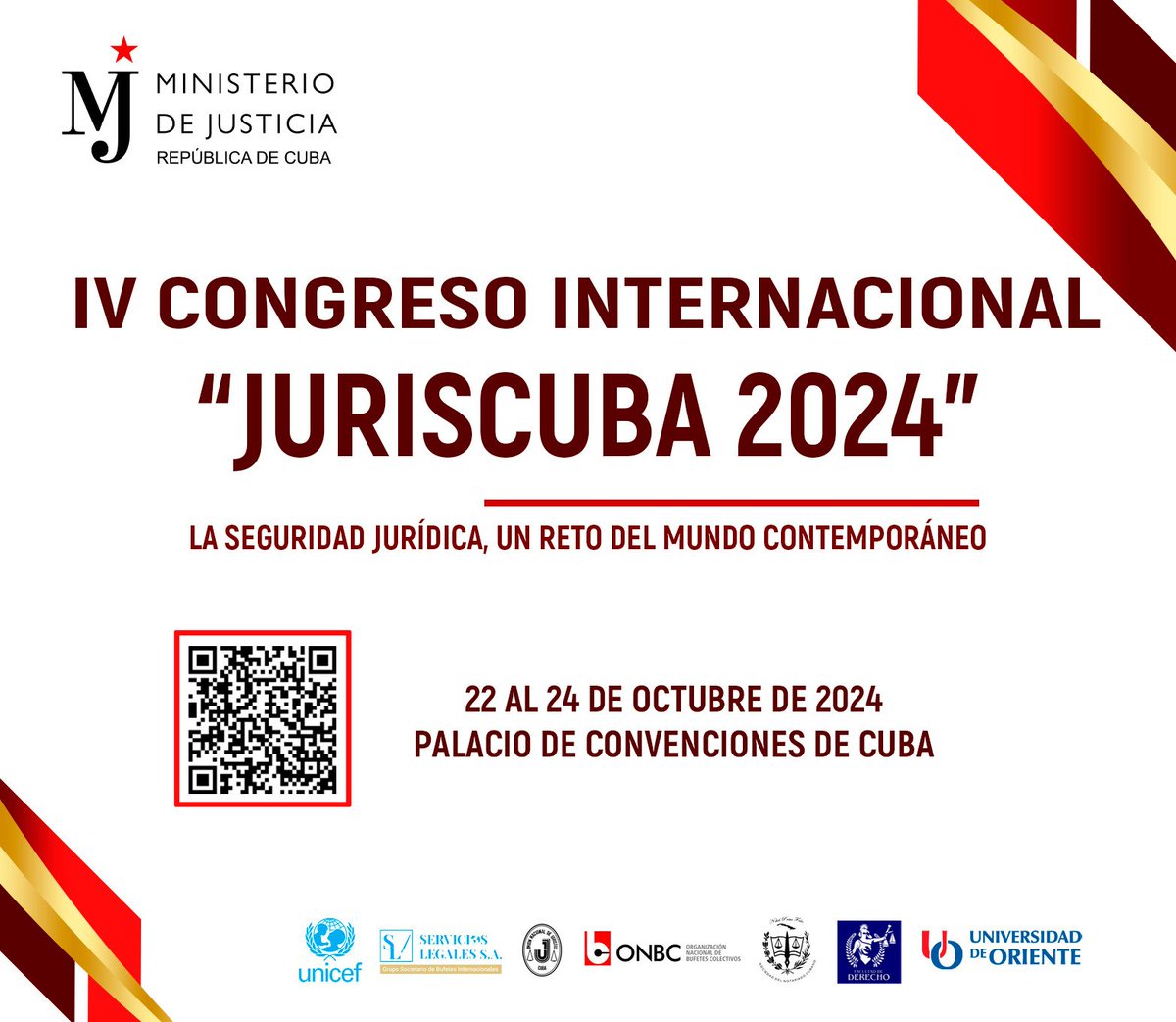 👩‍🎓| En el evento #JURISCUBA2024 serán ponentes los profesionales del Derecho que presentaron trabajos y resulten seleccionados por el Comité Organizador.

Participarán los delegados que cubran la cuota de inscripción.
👉 Plataforma de acreditación
👇 
juriscuba.feriascuba.com