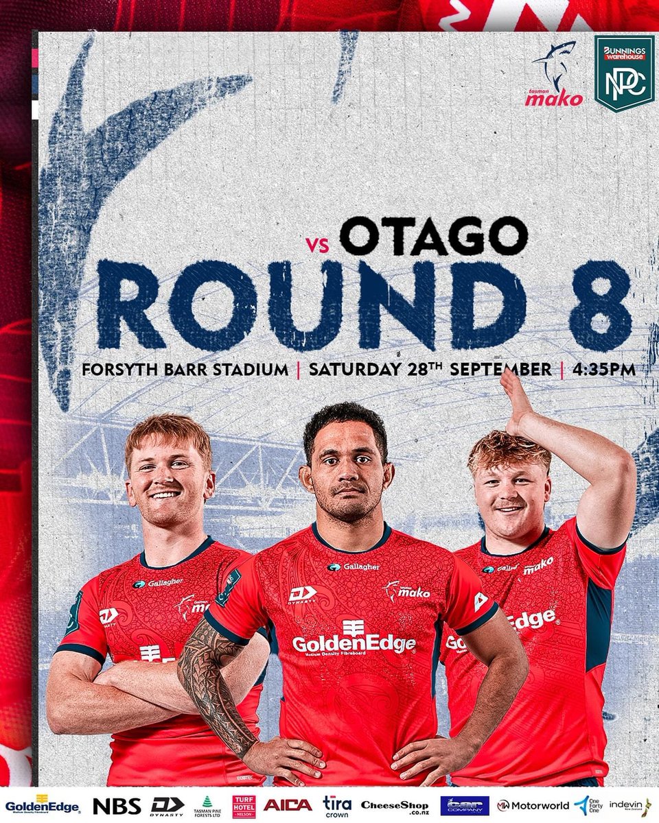TasmanMako's tweet photo. 📝 Team Naming Day
🌪️ Start of storm week. What changes are you expecting leading into the games against @AucklandRugby and @TaranakiRugby ?
#BunningsNPC #OTAvTAS
#TasmanMako #OurPassionRunsDeep #FinzUp🦈 https://t.co/UZgX3iagG1