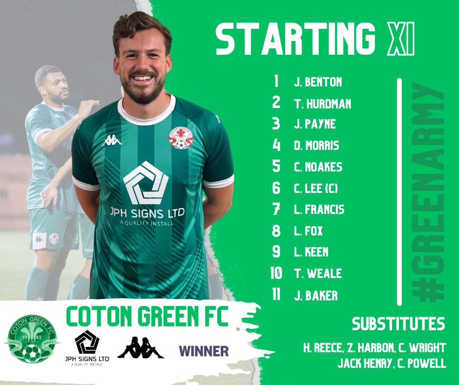 cotongreenfc's tweet photo. ⚽️ | TEAM NEWS

Here’s how we line up for tonight’s league cup game against @OJM_CFC 

🟢⚫️🔴

#GreenArmy https://t.co/e2iZJCHjoQ