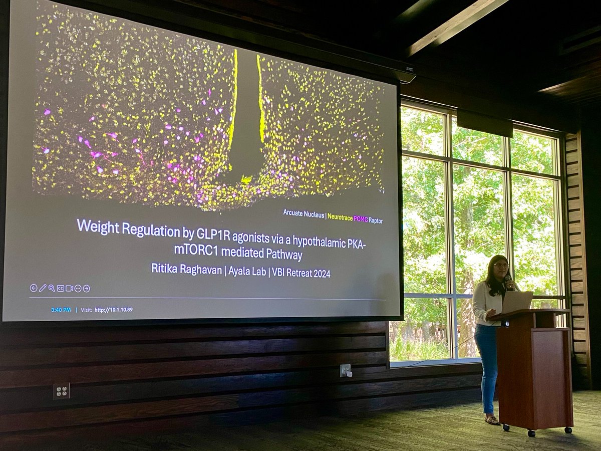 Thank you so much to <a href="/VanderbiltBrain/">Vanderbilt Brain Institute</a> for selecting me as a student speaker for our annual retreat! Onto <a href="/SfNtweets/">Society for Neuroscience (SfN)</a> next! Please visit my poster on GLP-1R agonists, mTORC, and the brain!🧠💉(Poster no. K23, Oct 5th 1-5 pm, session: PSTR037)