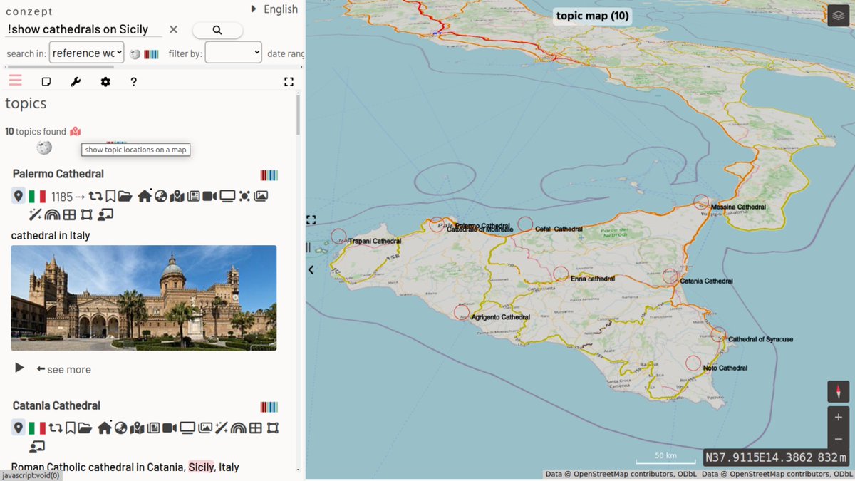 conzept__'s tweet image. Added the ability to render any loaded results (from any datasource or query method) to a map.
Any topic with a geolocation can projected onto this map.
Example: conze.pt/explore/!show%…