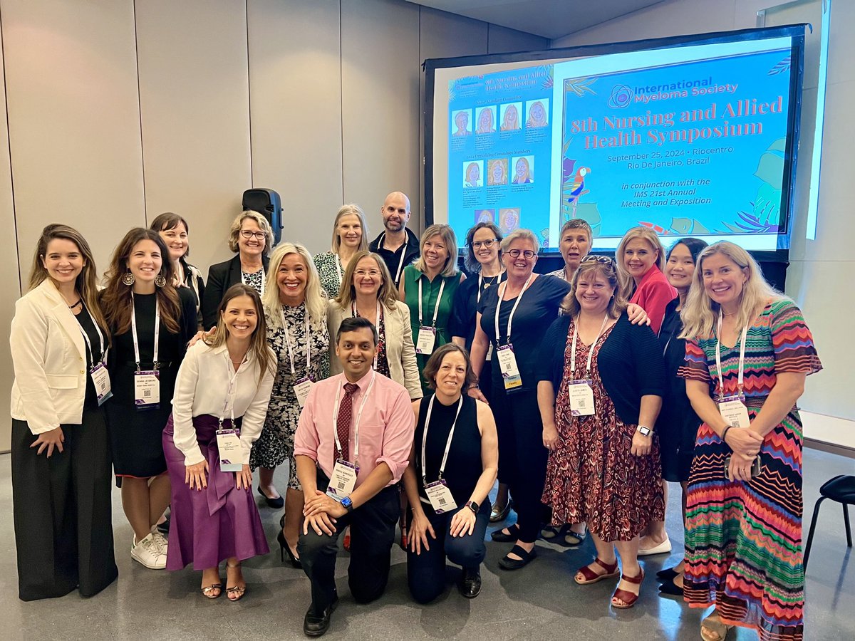 #IMS24 grateful to <a href="/Myeloma_Society/">Myeloma Society</a> for continuing to sponsor the Nursing and Allied Health Symposium each year.

I’ve attended for 3 years straight now and consistently learn more #MMsm nuts &amp; bolts here than anywhere else from my interprofessional colleagues!