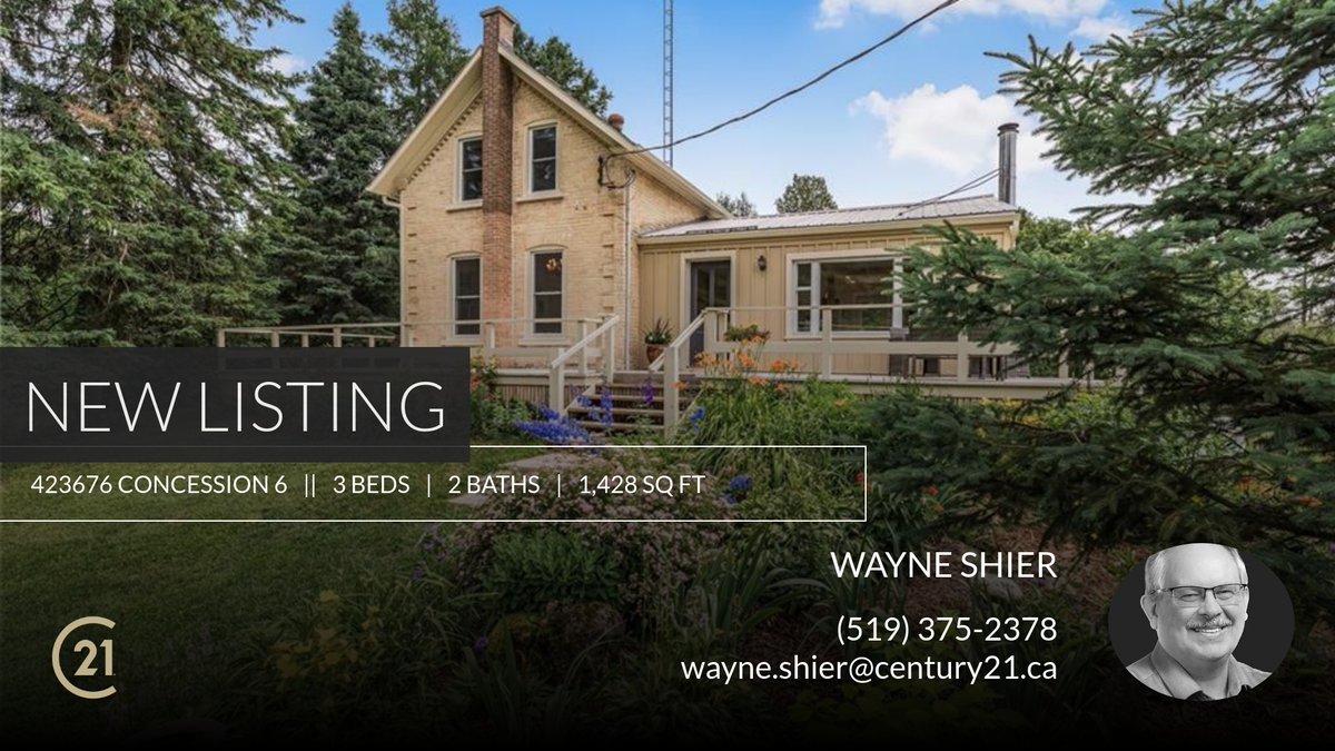 wshier's tweet photo. 📍 New Listing 📍 Take a look at this fantastic new property that just hit the market located at 423676 Concession 6 in West Grey. Reach out here or at (519) 375-2378 for more information!

Listed by Susan Moffat, REALTOR®

Wayne S... https://t.co/ixwkQVuFjP https://t.co/lFqar54ue4
