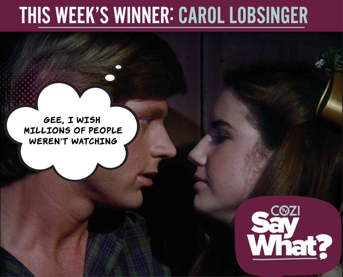 Lots of funny quips this week with mentions of cinnamon chicken, eye blinking and breath mints, but this week's #COZISayWHAT winner captured the nervous tension of the moment. Congrats to Carol Lobsinger winner of a signed copy of Dean Butler's new book "Prairie Man"!