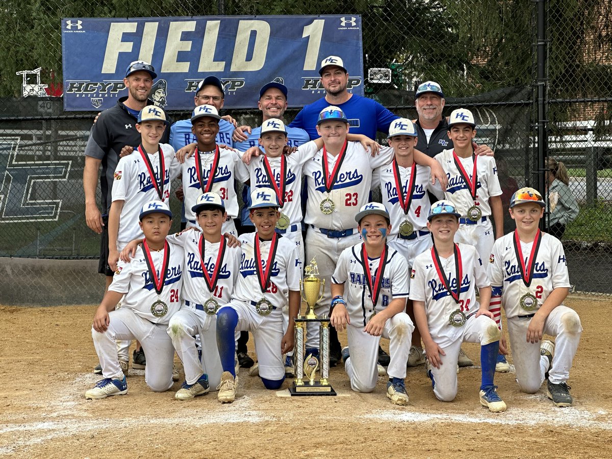 The 12u Blue Raiders defended their home turf, winning HCYP's Brawl in the Fall tournament. The Raiders went a perfect 5-0, outscoring their opponents 62-6 on the weekend. Go Raiders!