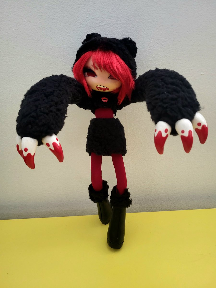 GLOOMY GIRL 
OOAK art doll, handmade by me