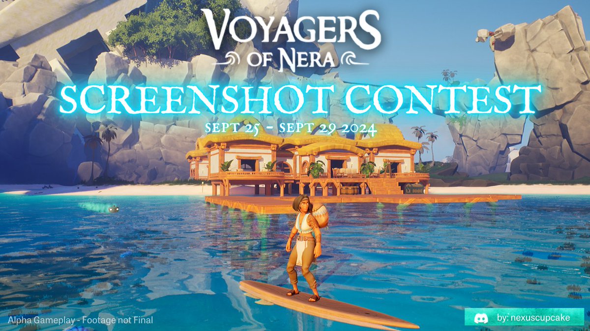 VoyagersofNera's tweet photo. Our BIG PLAYTEST servers are opening today at 12PM PT!  🏝️

📷 We'll be hosting a Screenshot Contest on our Discord 😄 🏆  Prizes for 3 Winners for Steam Gift Cards and more!

➡️ Submit them on our https://t.co/VXq6k7swvN or tag @VoyagersofNera #VoyagersofNera #indiegames #gamedevs #steamgames