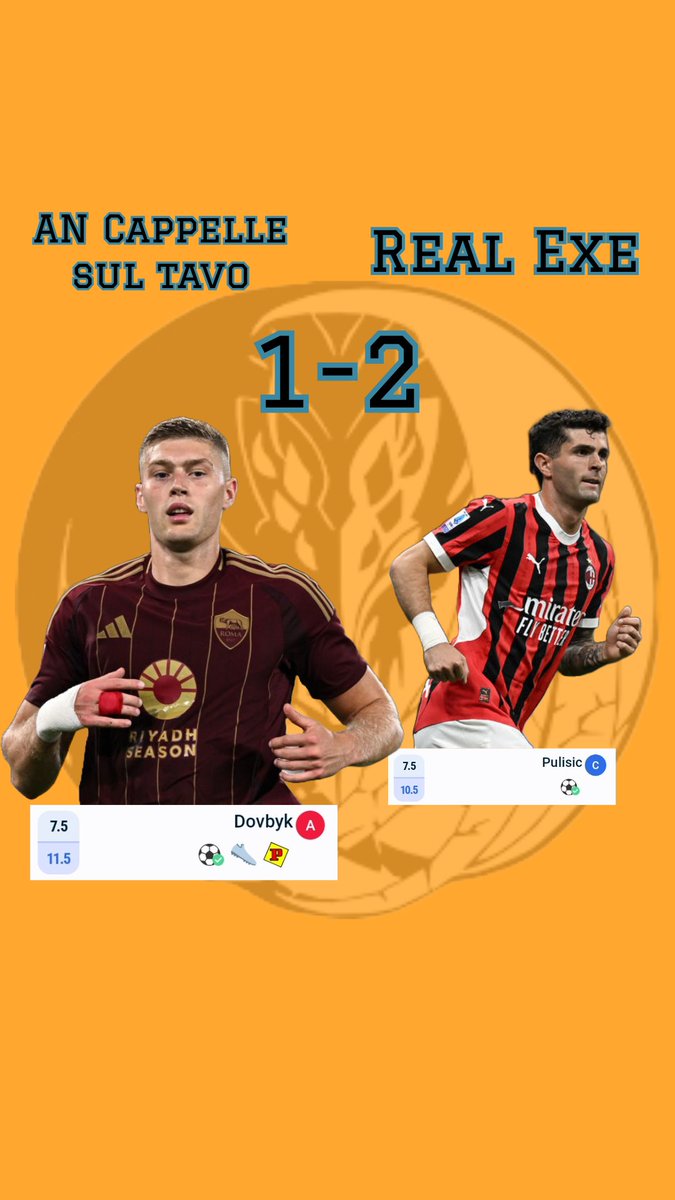 Manveru77's tweet photo. One unlocked himself, the other confirmed himself
#Dovbyk and #Pulisic drag #RealExe to victory (against a mediocre team)

#Finoallafine #SerieAEnilive #Milan #Roma #Lebanon https://t.co/3ufjay92xH