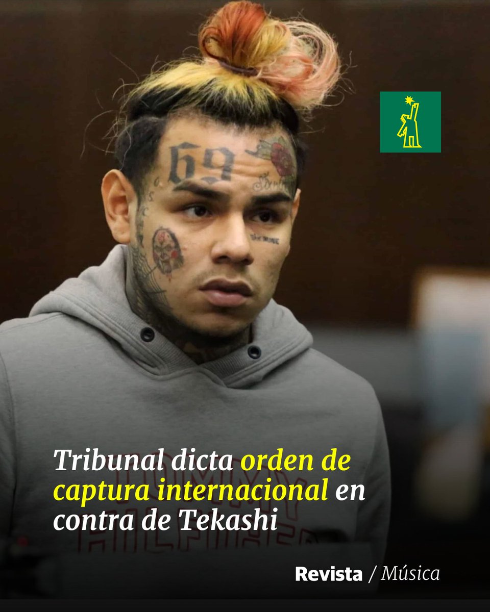 🎶 | #MúsicaDL | La mañana de este miércoles, el Quinto Juzgado de Instrucción del Distrito Nacional ordenó una captura internacional y declaró en rebeldía a Daniel Hernández, conocido profesionalmente como Tekashi 6ix9ine.

🔗 ow.ly/JvkP50TvyCm

#DiarioLibre #Tekashi