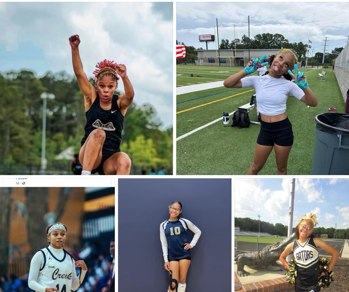 Multi-Sport Athlete 
  *Track,  Flag Football, Basketball, Volleyball, Cheerleading ..