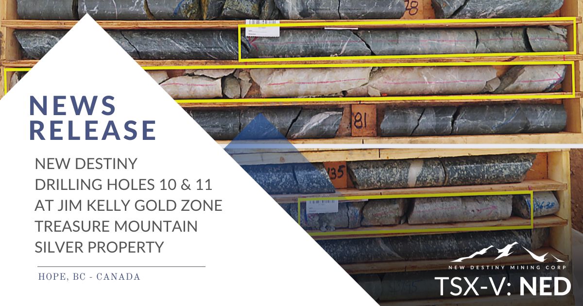 NEDminingcorp's tweet image. New Destiny Mining Drilling Holes 10 and 11 at the Jim Kelly Gold zone — Treasure Mountain Silver Project: bit.ly/3ZEtCZh
__________ 
TSX-v: NED
#NewDestinyMining
#TreasureMountainProperty

#treasuremountainsilver #silver #mining #miningstocks #miningnews #tsxv $NED.v