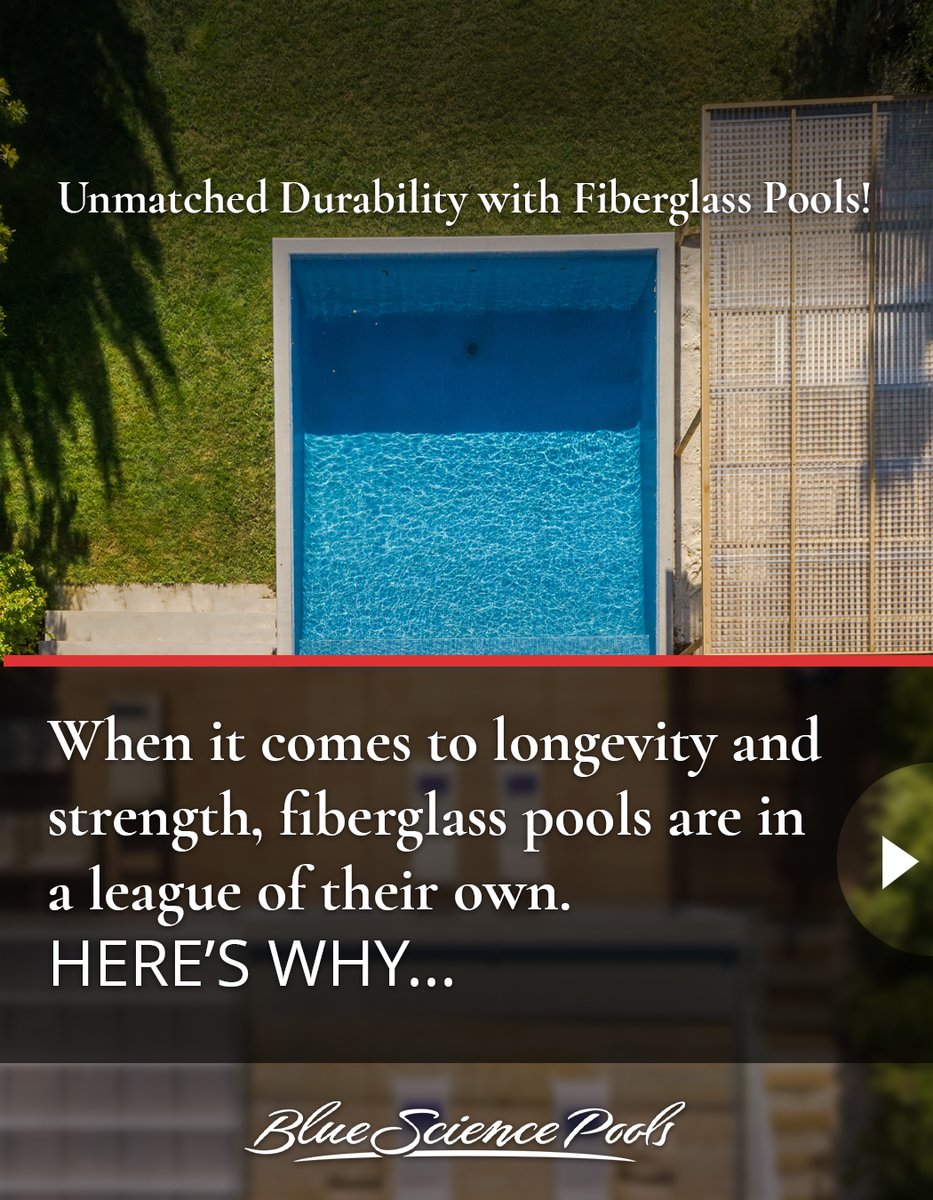 bluescience's tweet image. Invest in a pool that offers lasting beauty and durability. Discover more about our lifetime-guaranteed fiberglass pools today!

#FiberglassPools #Durability #LifetimeWarranty #PoolInvestment #LongLasting #LowMaintenance #StructuralStrength