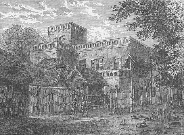 glchouin's tweet photo. Tha Aban, a stone building finished in 1822 and turned into a museum by Asantehene Osei Bonsu who had heard about the British Museum from Thomas E. Bowdich during an embassy to Asante in 1817. Destroyed in 1874 during the first sack of Kumasi by the British. https://t.co/APT25OMXGF