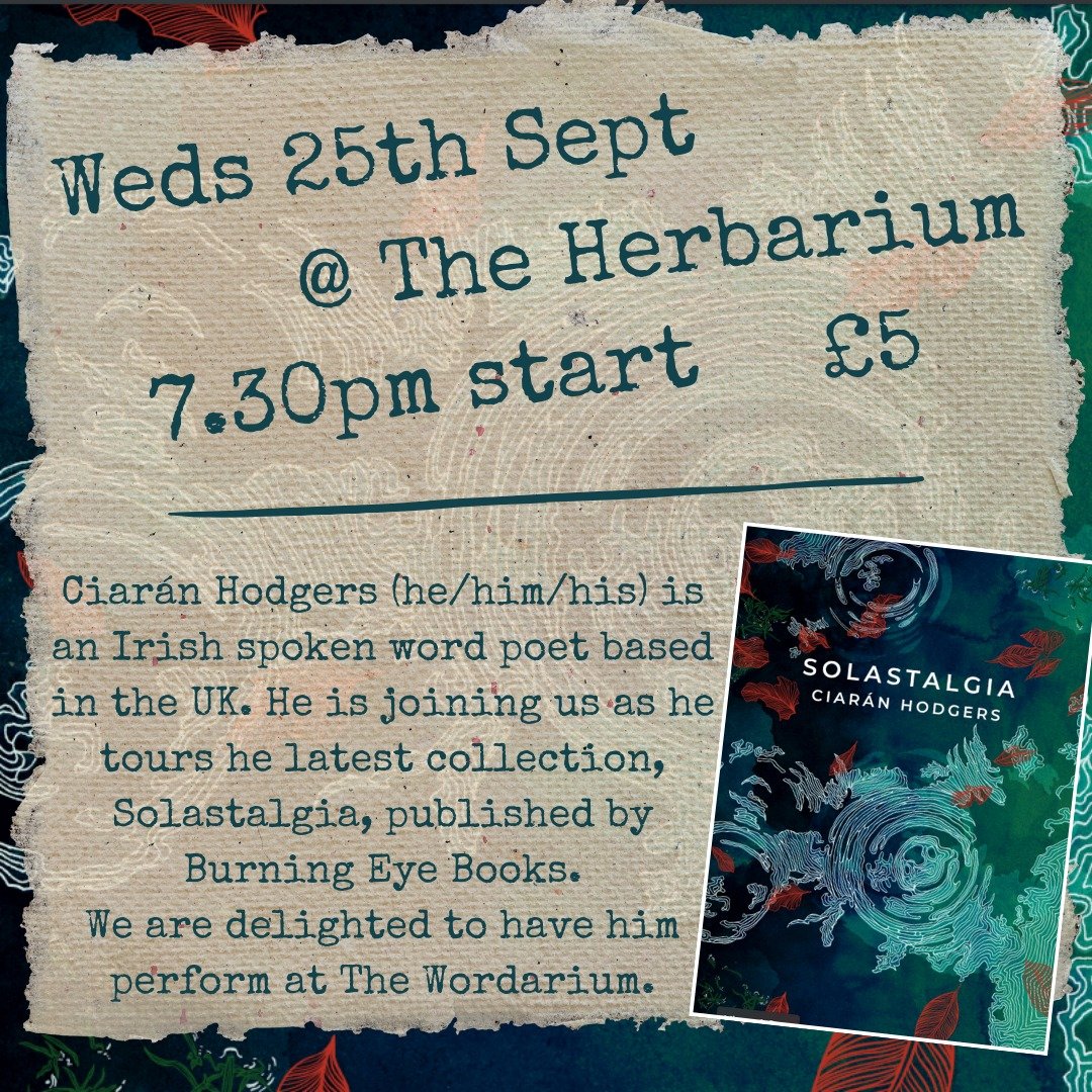 PeterKa29830408's tweet image. Here's the incredible line-up for this month’s Wordarium open mic!  #TheWordarium #CiaranHodgers #Solastalgia #LancasterPoetry #LivePoetry #SpokenWord #OpenMic #PerformancePoetry #PoetryCommunity  #SupportLocalPoets #PoetryLaunch #LiteratureEvents