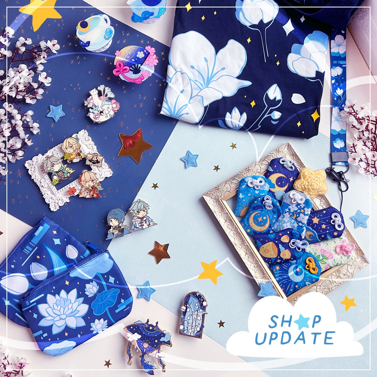 sinycath's tweet image. ✨Shop is LIVE!✨ New pin collection, new flower pins, new #GenshinImpact  pins, new bags, new omamori, new #Hualian pin!! 🌸❤️ Link &amp;amp; notes in the replies 💙 RTs are super appreciated!💗