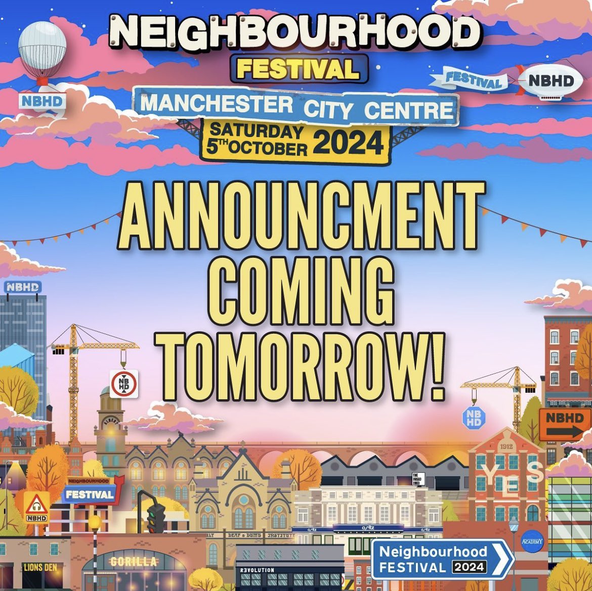 The announcement you’ve all been waiting for! We’ll be sharing our stage splits and times tomorrow at 5pm🥳 We’re also launching our NBHD App next week, so you can plan your festival ahead of the day 🪩🪩
Haven’t got your tickets yet? Grab them now: neighbourhoodfestival.com