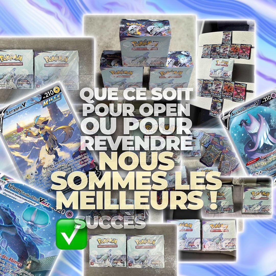 DES PRIX À EN AVOIR FROID DANS LE DOS ❄️

⏰ Cela va faire des mois que chez Pokecop, nous alertons nos membres à chaque fois qu’il est possible de sécuriser des displays Règne de Glace EB06

🧊 Nos membres ont eu le temps de mettre de côté des centaines de displays au cours des