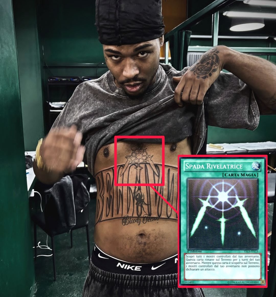 Ma Artie 5ive che si è tatuato Spada Rivelatrice?