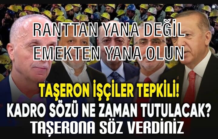 TaşeronaSöz Verdiniz
Taşeron işçilerine hakkı olan kadro verilsin