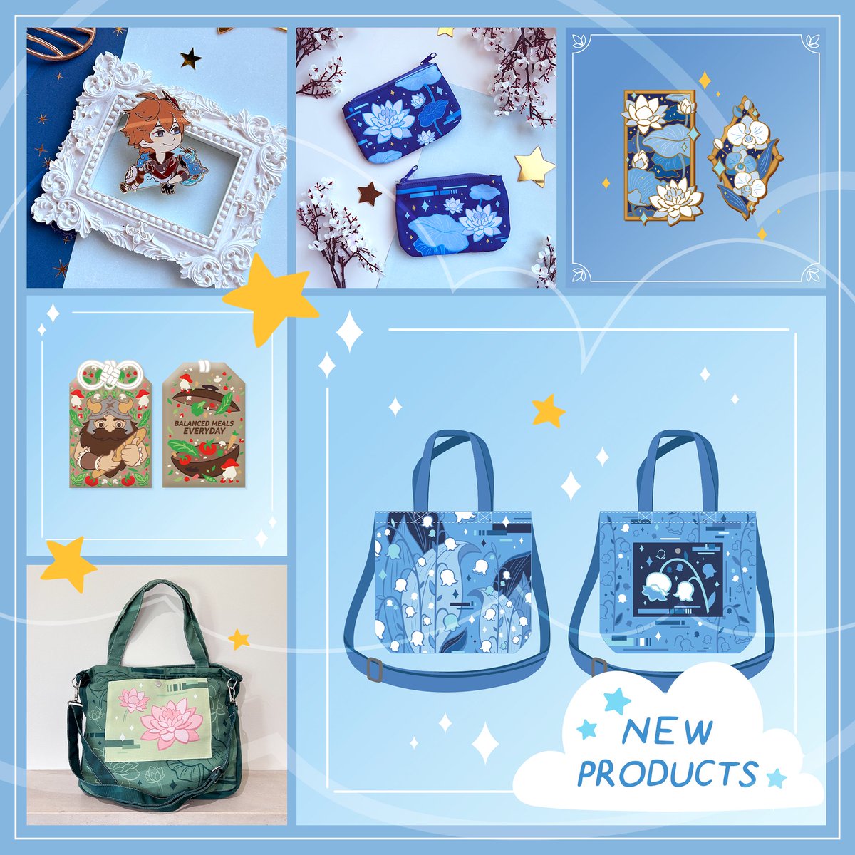 sinycath's tweet image. ✨Shop is LIVE!✨ New pin collection, new flower pins, new #GenshinImpact  pins, new bags, new omamori, new #Hualian pin!! 🌸❤️ Link &amp;amp; notes in the replies 💙 RTs are super appreciated!💗