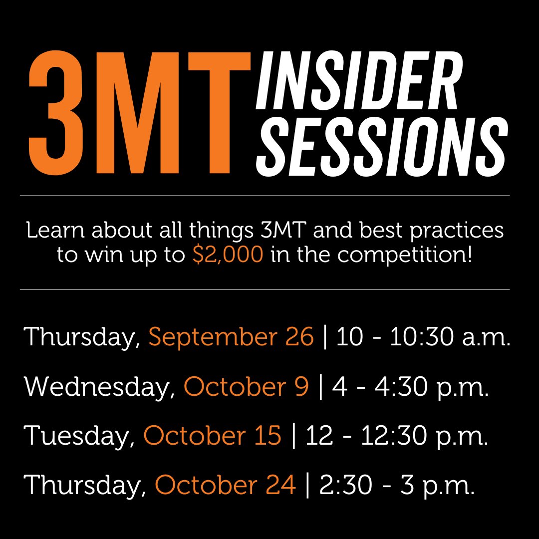 On the fence about participating in 3MT or just want to learn more about it? Attend an Insider Session! 

Students can attend in person, Museum Building Suite 401, or by Zoom, linked on our website: isu.edu/3minutethesis/