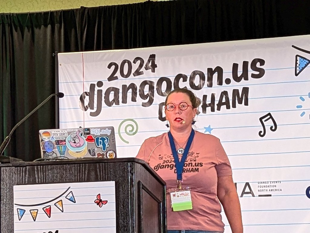 pauloxnet's tweet photo. Elizabeth Garrett Christensen is giving the talk "A Guided Tour Through Postgres Internals" at DjangoCon US 2024 in Durham, North Carolina (US) 🐂

https://t.co/CQj5v6ZDOC

#Django #DjangoCon #DjangoConUS #DjangoConUS2024 #Postgres #PostgreSQL #Postgres17 

CC @sqlliz @djangocon https://t.co/hMBCF45hVS