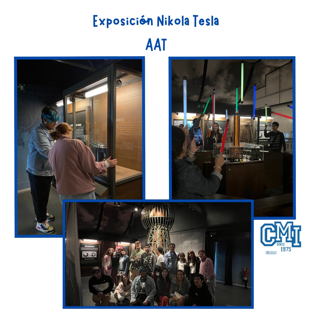 ZIG-eko ikasleek La Caixa-k antolatutako Nikola Teslari buruzko erakusketa bisitatu zuten// El alumnado de AAT visitó la exposición sobre Nikola Tesla organizada por La Caixa.🌩️