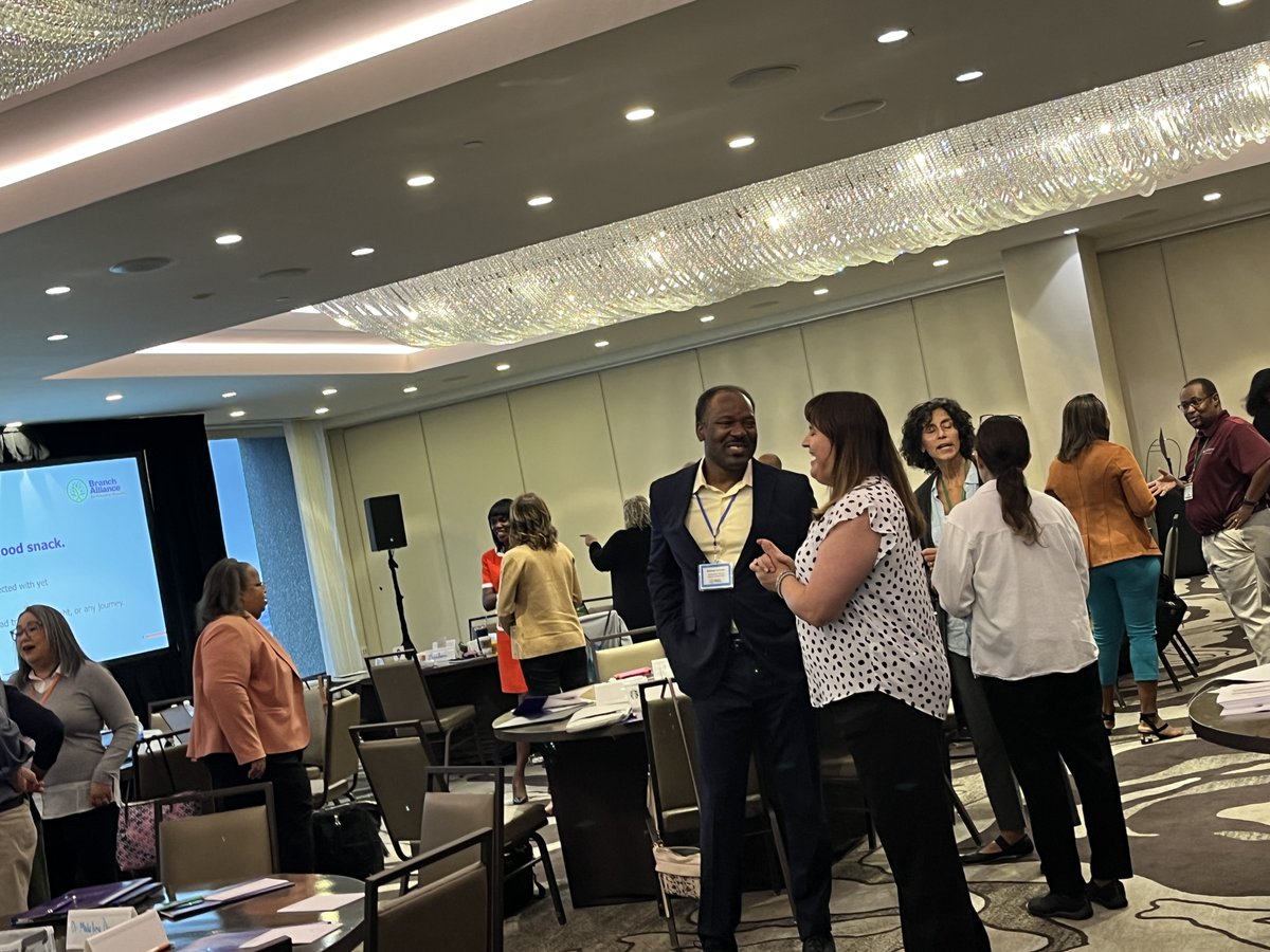 BranchAlliance's tweet photo. Today at the Transformation Center Fall Convening we are enjoying breakout sessions where our cohort members are doing peer-to-peer sharing about their successful initiatives on recruitment, retention, data-sharing and more.  #EmpowerToAdvance #TeacherPrep https://t.co/s7OZwnkyBZ