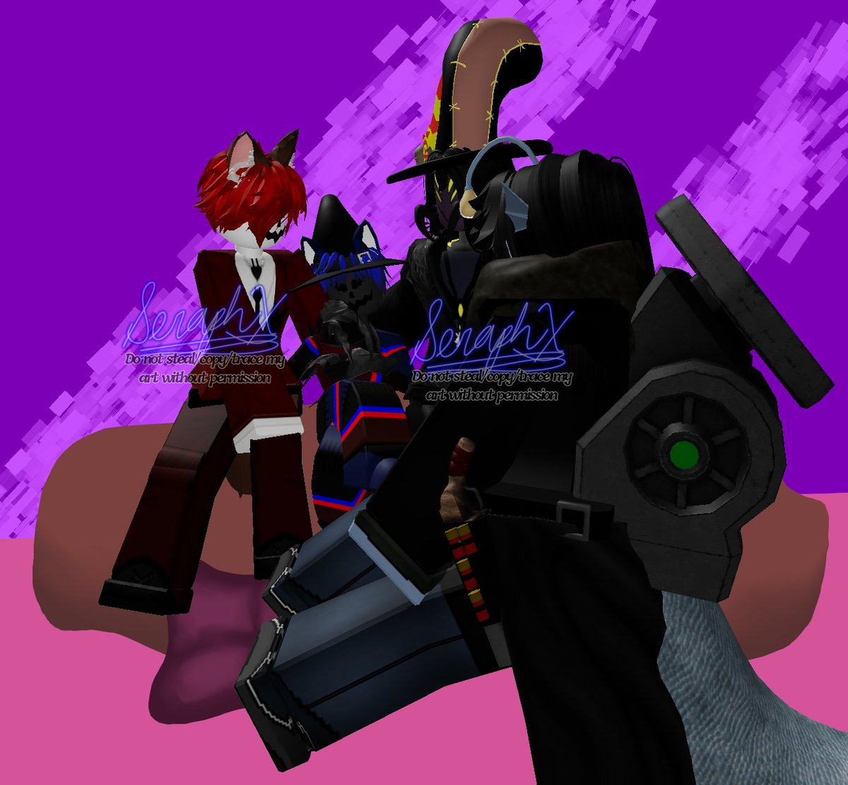 SeraphX2001's tweet photo. I haven't posted for a while and am not starting to edit my video. Here's my practice editing removing the green screen and replacing it with my own background styles

#Roblox #CatalogCreatorAvatar #EditingStyle #OC #SeraphX #Kenneth #AUZestialMorde #AUSebastianSolace #fypシ https://t.co/TdRGe7YmDq