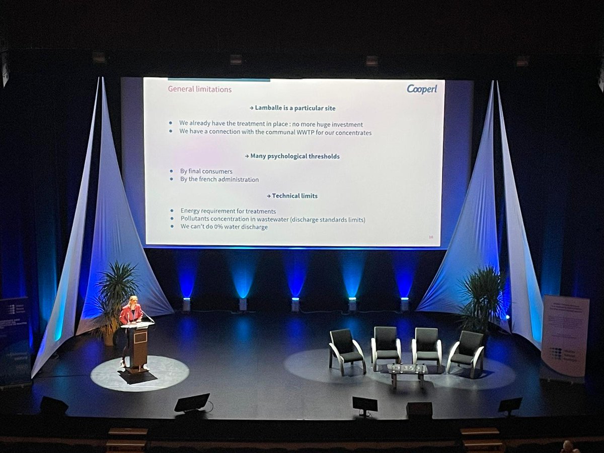 The final session of our conference is on 'Industrial Water Reuse' included a Keynote from Angela Pinzón Pardo, <a href="/Nalco_News/">Nalco Water</a> &amp; presentations by Niclas Pörtner, <a href="/envirochemie/">EnviroChemie GmbH</a> &amp; Maëlle Fisselier, #Cooperl.
Our delegates are now off on a tour of the Jourdain Water Reclamation Scheme!