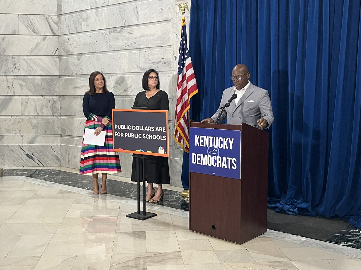 mckennahorsley's tweet photo. .@KyDems are speaking against Amendment 2 in a press conference at the Capitol this morning. https://t.co/sQLLlcXxk9
