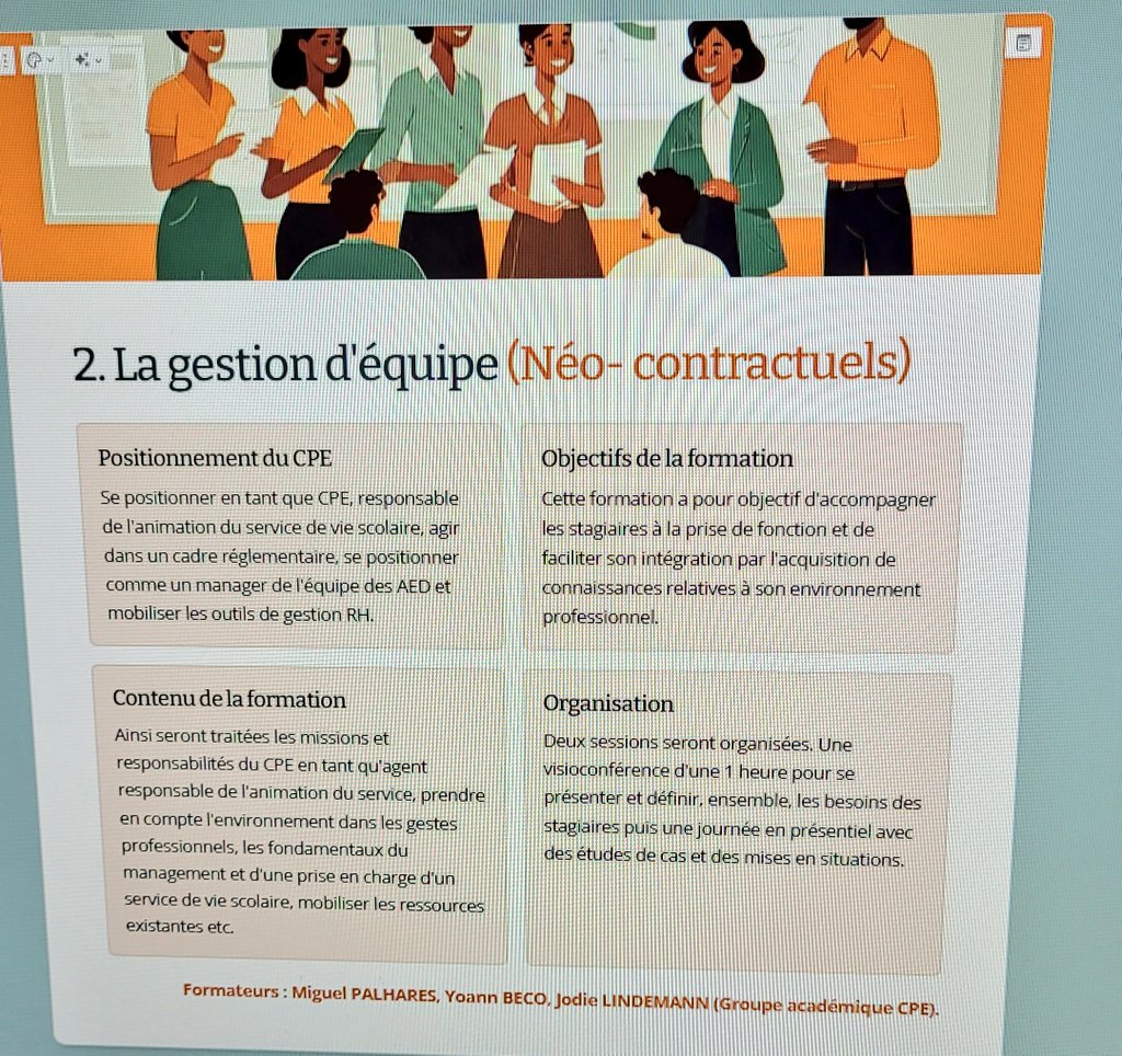 benjapaul32's tweet photo. Présentation du #PRAF @CPE @actoulouse spécialement dédié aux contractuels.
En plus du tutorat prévu pour les nouveaux, des⌛️ consacrés aux premiers 👣 mais aussi au développement profesionnel...
En complicité avec le groupe académique @CPE_Toulouse @Inspe_Touloule @EAFC_TLSE 😉 https://t.co/D0EPe1nZqf