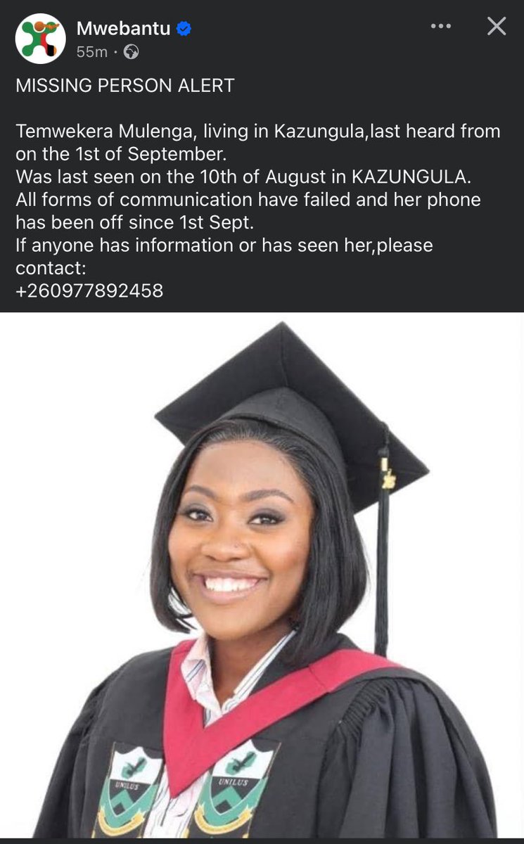 Munalula91's tweet photo. Another missing person 😢 https://t.co/9bnkO3Vuu3