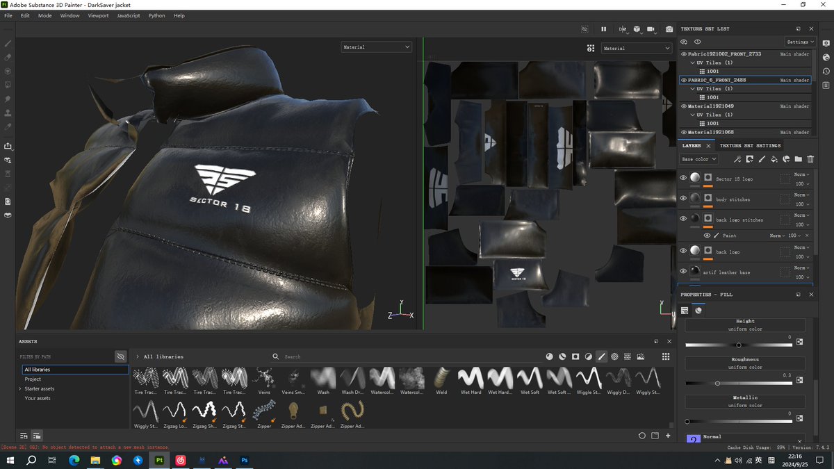 So much thanks for <a href="/DSector18/">DARKSAVER Sector18</a>  offering me the #DARKSAVER  logos, so I can add them to my new works.I put the logo on the back of the jacket according to my idea.I'm not sure if this setting is consistent with the original setting of the character. 😏
