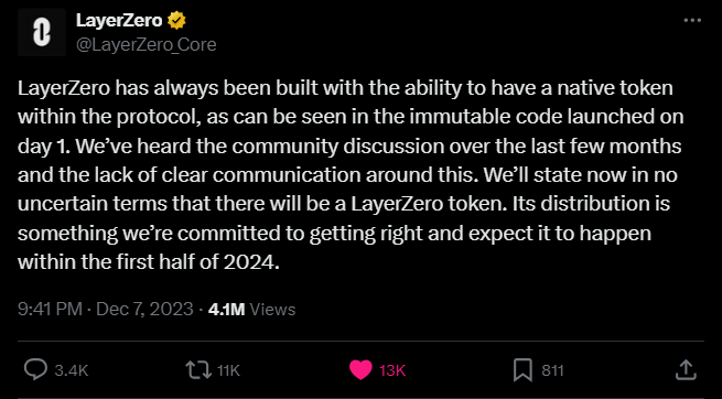 CC2Ventures's tweet photo. ⏩JUST IN: @hyperlane just released a comprehensive airdrop guide on how to qualify for $HYPE

Remember that it's going to be 'dev-centered'

Oddly reminiscent of their Omnichain counterpart that starts with 'L' and ends with 'O' https://t.co/OMqzqz42sH