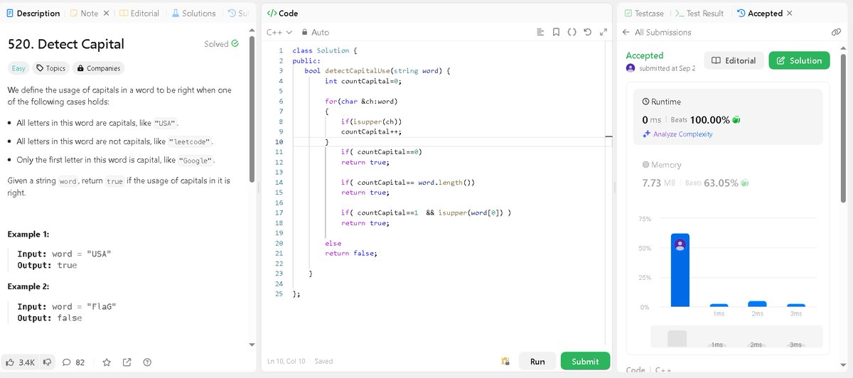 AjayPawar70's tweet image. Day 4 of my LeetCode string challenge! 🎯
Solved 520. Detect Capital &
2486. Append Characters to String to Make Subsequence today.
🚀Grateful for every problem that sharpens my coding skills. #LeetCode #StringChallenge #CodingJourney #ProblemSolving