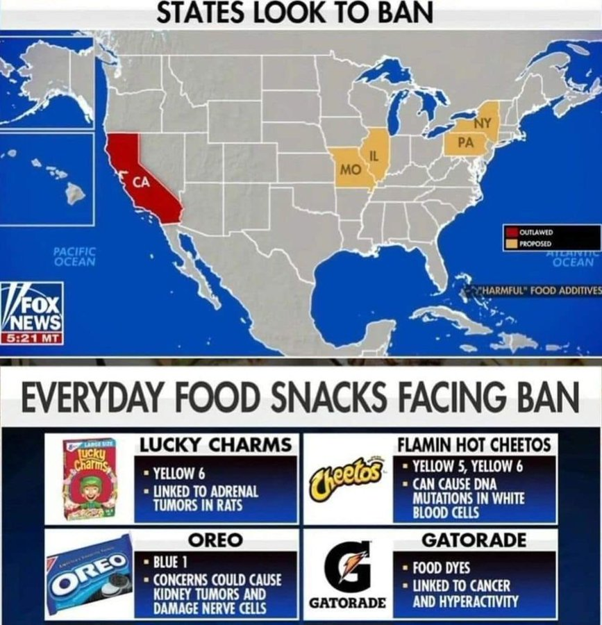 TRUMP_ARMY_'s tweet image. If foods have been linked to health risks, should the government ban them?