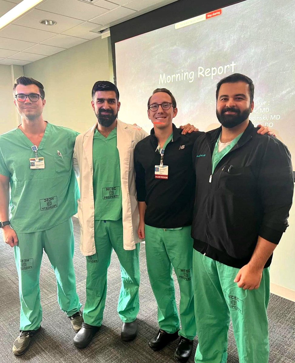 Shout out to our incredible cardiology fellows <a href="/saadmalikMD/">Saad Ullah Malik</a>, <a href="/GOlenginskiMD/">Greg Olenginski, MD</a> &amp; <a href="/TCShuey_DO/">Timothy Shuey, DO</a> for taking the time to teach internal medicine residents during their morning report. Your dedication to teaching and sharing knowledge is invaluable. We also thank @Geisinger_IM for the