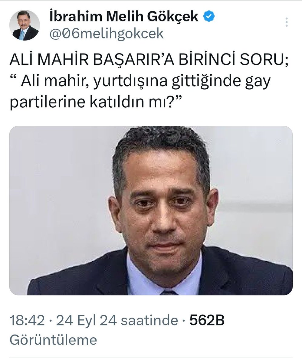 NekadarolduTR's tweet photo. “LGBT’liler Türkiye’nin ahlakını bozmaz." diyen CHP'li Ali Mahir Başarır'a, Melih Gökçek iddialı bir soru yöneltti:

"Ali Mahir, yurtdışına gittiğinde gay partilerine katıldın mı?”

 https://t.co/E8cPNrFBaS https://t.co/Fx5n2Csj1G