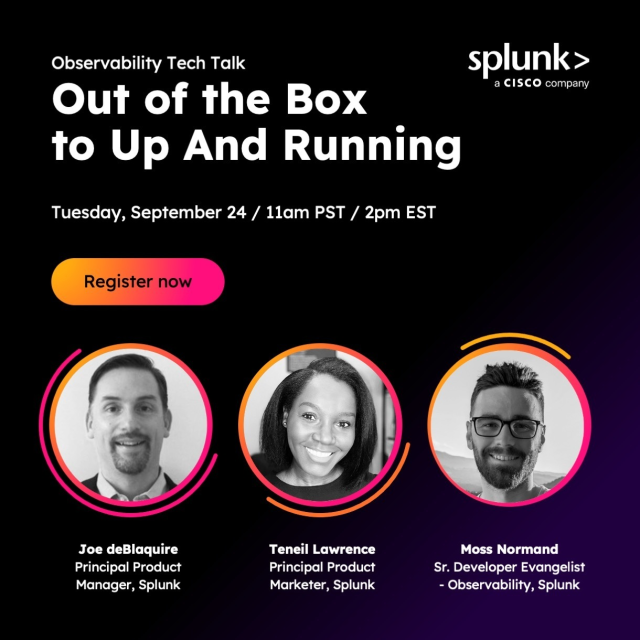 pawlyshyn's tweet photo. Splunk O11y continues to make improvements to bridge that gap offering ready-to-use dashboards, charts, detectors, and alerts for hundreds of popular OSS, cloud infrastructure, and services. Join us to explore these built-in features. https://t.co/swjwHbSCCa https://t.co/AQjRo7KSw0