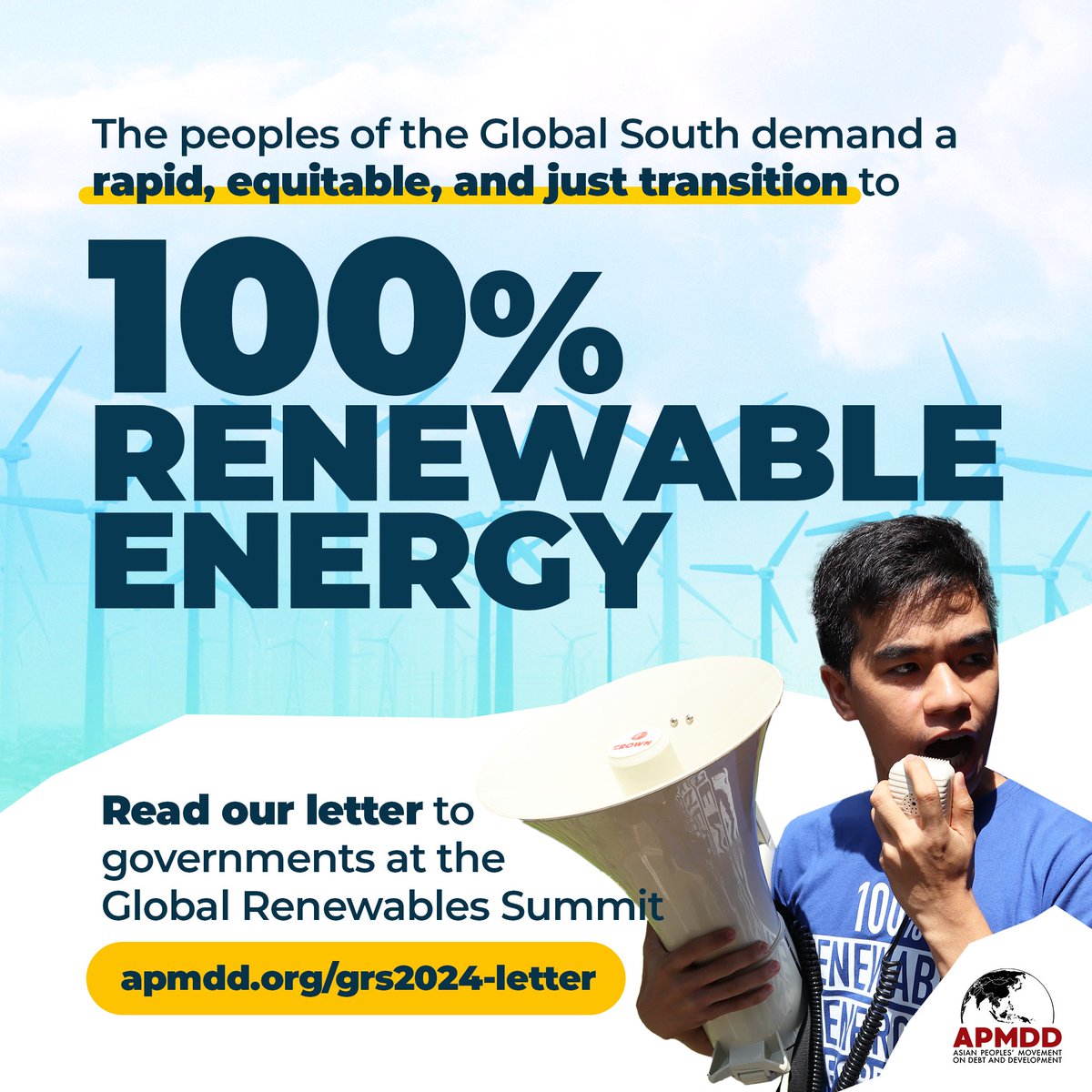 AsianPeoplesMvt's tweet photo. ☀️The future is RE!📷 The transition to #RenewableEnergy must be swift but also equitable &amp; just. These principles must be the pillars that guide the

@GRA_Renewables
Summit's #Time4Action for the energy transition.  A people &amp; planet-centric acceleration of RE devt is needed! https://t.co/EBk24Ml3v7