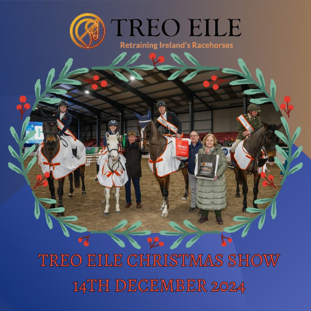 📆SAVE THE DATE📆

The Treo Eile Christmas Show will take place at Emerald Equestrian on December 12th, 2024. 

Check out our website for more info --&gt; bit.ly/4eeNOpa  

#treoeile #racehorsetoridinghorse #thoroughbred #treoeilechristmasshow