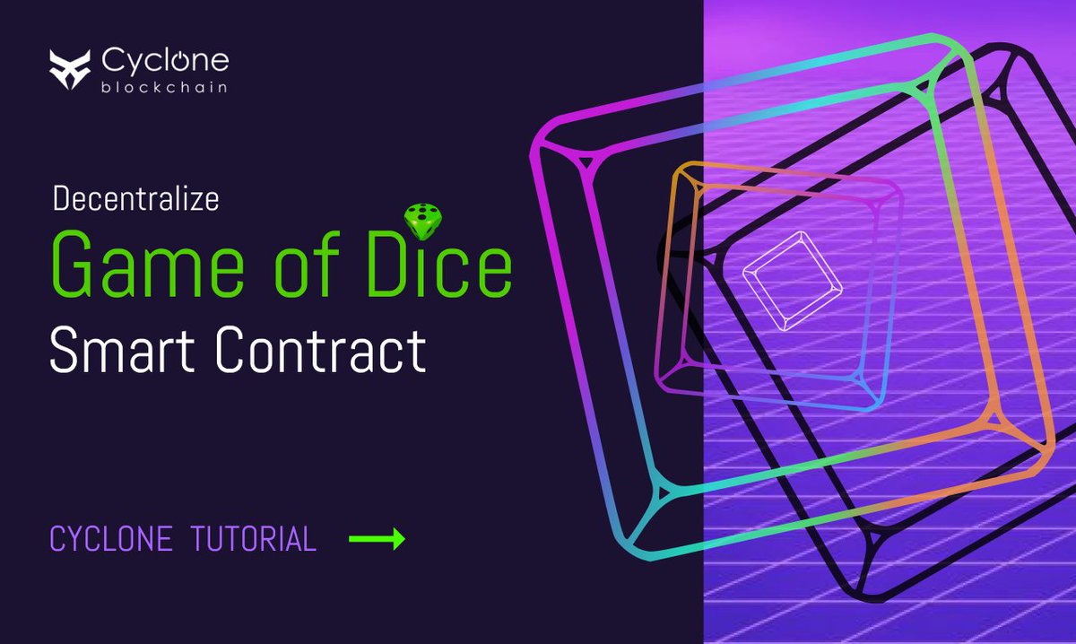 🖖Hi #Web3 DEVs! 
Let's write a decentralized game of dice.
Tutorial: How to implement a game(dice) based on randomness and running on the Cyclone decentralized system, without a third-party random provider.
docs.cyclonechain.com/develop/tutori…

🤫Spoilers:
1 #GameFi #Gambling #iGaming