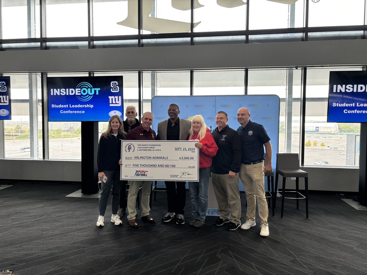 Congratulations to the Athletic Program, especially AD Mike Cring, coaches M Morano, C Napora, B Battistoni and  athletes Jacob Jerome, Emma Gatta, Mateo Torres, and Sarah Gordan. Arlington was awarded $5k the NY Giants Foundation for their work with Inside Out. <a href="/SecOneAthletics/">Section I Athletics</a>