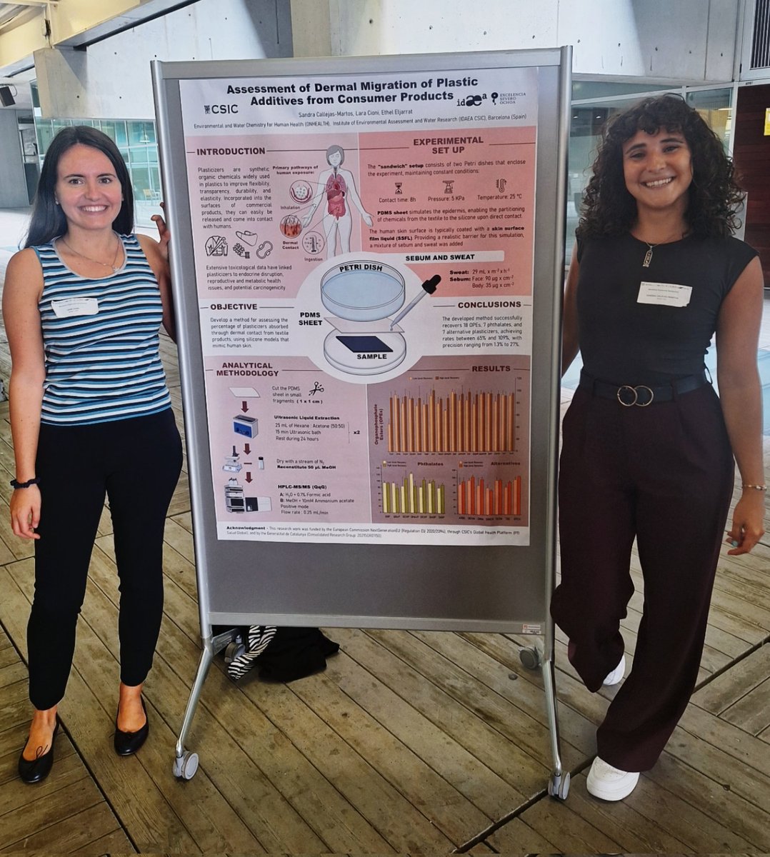 Sandra Callejas Martos (@sandra17cm) on Twitter photo Today, together with <a href="/LaraCioni/">Lara Cioni</a>, we have presented our preliminary results on the assesment of dermal migration of plastic additives from consumer products, at the Barcelona Exposome Symposium. Today, together with <a href="/LaraCioni/">Lara Cioni</a>, we have presented our preliminary results on the assesment of dermal migration of plastic additives from consumer products, at the Barcelona Exposome Symposium.
