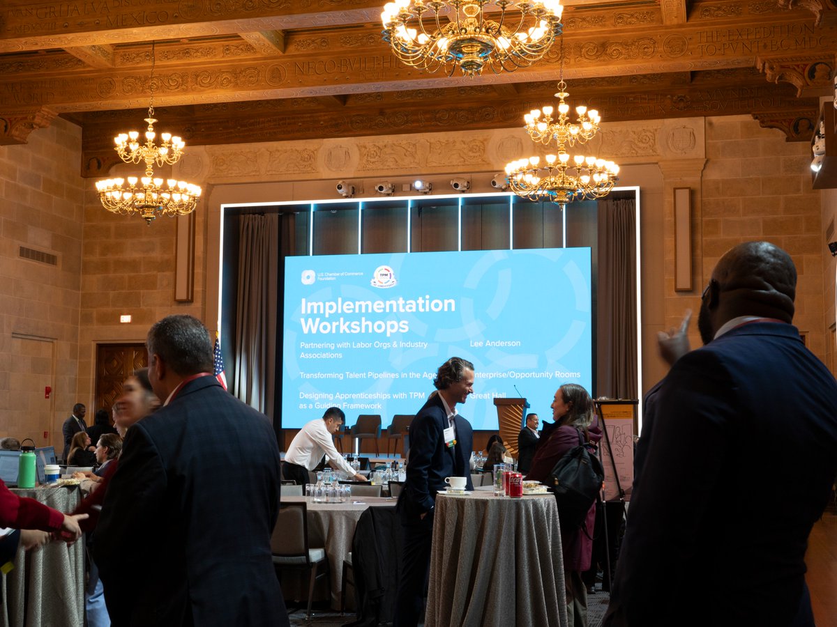 USCCFoundation's tweet photo. Through interactive workshops, roundtables, and main stage sessions, we’re diving deep into #TalentPipelineManagement on Day 2 of the #TPMNetwork Summit. 🌟
Grateful for this collaboration as we work to create meaningful career pathways and close employment gaps. https://t.co/wrLe2BczfP